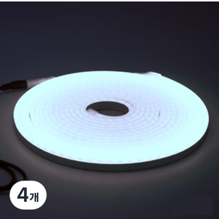 원그리드 USB 네온플렉스 LED 바 스트립 줄조명 5m DC 5V, 4개, 주광색