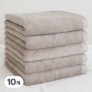 송월타월 메르디앙 호텔수건 150g 30수, 10개, 애쉬브라운