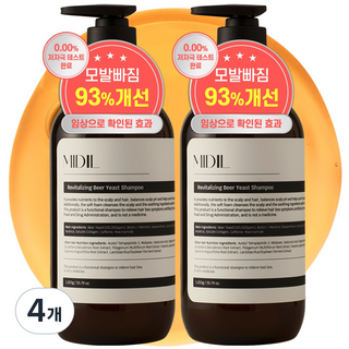 맥주효모 탈모증상 완화 리바이탈라이징 샴푸, 1.015kg, 4개