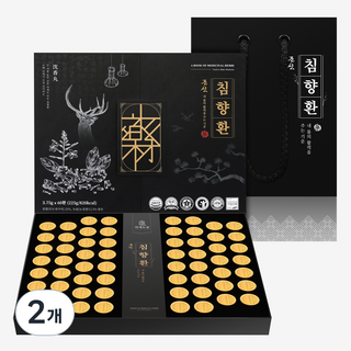 약재도감 조선 침향환 공진단 상자 + 쇼핑백, 2개, 225g