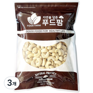 푸드팜 생 캐슈넛, 500g, 3개