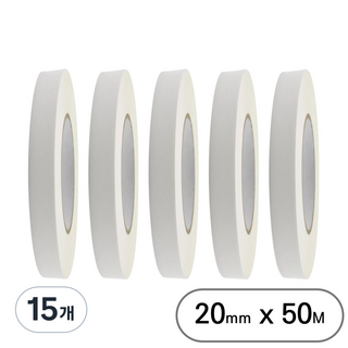 아트위브 대용량 종이 마스킹 테이프 아이보리 20mm (50M), 15개