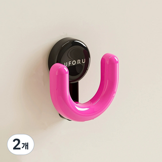 락톡마켓 초강력 접착식 다용도 걸이 슬리퍼 걸이, 2개, 블랙-핑크