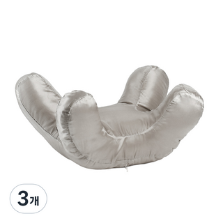 모노랩 눈주름 베개 얼굴 압박 방지 경추 옆잠 수면 뒤척임, 그레이, 3개