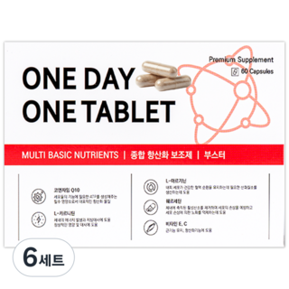 원데이원테블렛 강아지 고양이 종합영양제, 60회분, 면역/항산화, 6세트