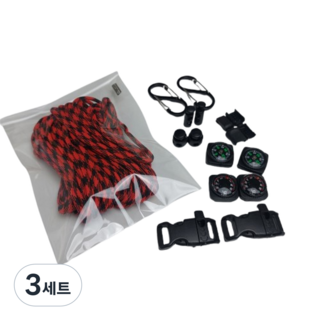파라코드 레드 카모 4MM 커스텀 제작 종합 키트, 3세트