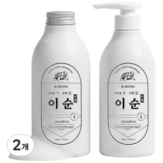 이순 카페인 탈모샴푸 약산성샴푸 지루성두피염샴푸 이순신샴푸 청소년샴푸 수영장샴푸 남자탈모샴푸 남성탈모샴푸 여자탈모샴푸 여성탈모샴푸 천연샴푸, 500g, 2개