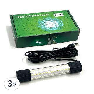 LED 빙어집어등 볼락 갈치 풀치 낚시 수중 집어등, GR-126, 그린, 3개