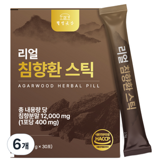 웰빙곳간 리얼 침향환 스틱, 6개, 30회분