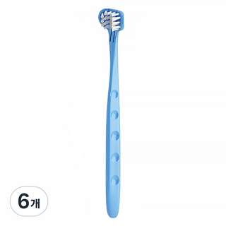 엠디비 3D 혀클리너 겸용 유아 칫솔, 블루, 6개, 1개입