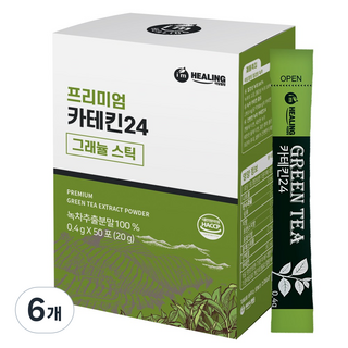 아임힐링 프리미엄 녹차 카테킨24 스틱 식약청 인증, 0.4g, 50개입, 6개