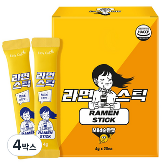 라면 스틱 순한맛 국물 육수 스프 20스틱, 4박스