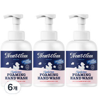 니트앤클린 퍼퓸 히알루론 포밍 핸드워시, 500ml, 6개