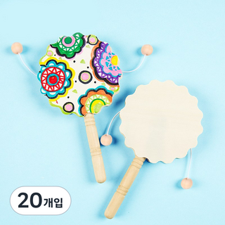 흔들이북 나무 악기만들기 재료 초등 미술 음악 수업, 20개입, 단품