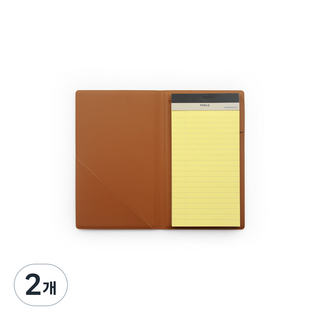 페니체 비즈니스 PU 미니 메모패드 113.5 x 183 mm, 브라운, 2개