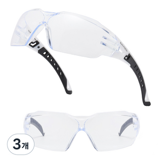 RAUOJOS 보안경 작업 보안경 김서림방지 방수의 고글 스포츠 고글 ROS-SG247, 3개, 화이트