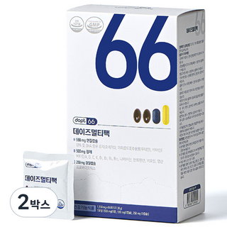 데이즈멀티팩 종합영양제 올인원영양제 멀티비타민+유산균+rTG오메가3+루테인, 66회분, 2박스