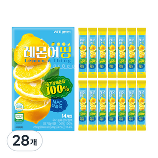 웰그린) 유기농 레몬즙 레몬어띵, 28개, 20ml