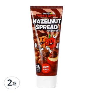 사과일병구하기 헤이즐넛 스프레드(짜먹는 튜브형), 2개, 160g