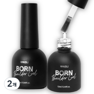 백억언니 본 빌더젤 손톱연장 오버레이, 2개, 13ml, 투명