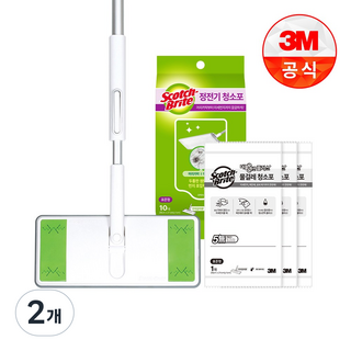 [3M]올터치 막대걸레 (정전기10매+물걸레 3매증정)VP, 2개