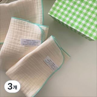 면행주 키친크로스 친환경 주방덮개 요루거즈3중, 12번 민트테두리, 3개