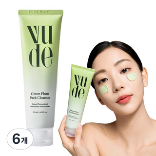 뷰드 청매실 팩 클렌저, 120ml, 6개