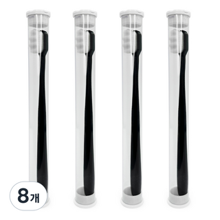 타키타키 반려동물 강아지 미세모 칫솔 4개 세트, 블랙, 8개