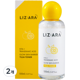 리즈아라 멜라닌 생성 억제 트라넥삼산 1만 PPM 수분 미백 토너, 2개, 150ml
