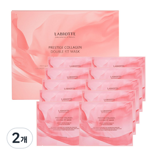 라비오뜨 콜라겐 마스크팩 더블핏 프레스티지 미백 얼굴 팩 세트, 10개입, 2개