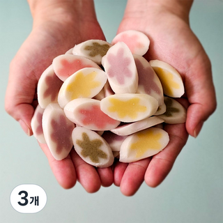 굿푸드365 국산쌀 오색 꽃 모양 별속떡국, 3개, 400g