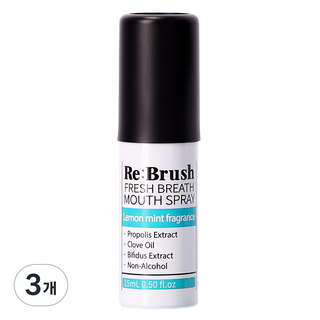 [입냄새제거] 리브러쉬 프레쉬 브레스 무알콜 유산균 구강 스프레이, 3개, 15ml