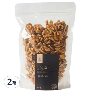 느으림 저온보관으로 더 신선한 무염 호두, 2개, 400g