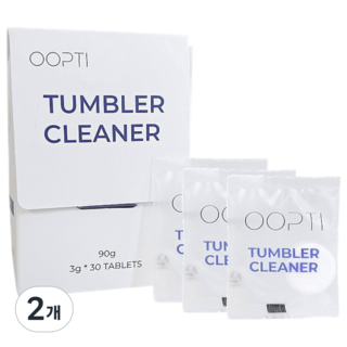 웁티 텀블러 발포 세정제 개별포장 30개입, 2개, 90g