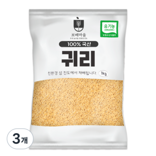 보배마을 귀리 국산 유기농 귀리쌀 1kg, 3개