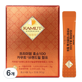 바디뮨 프리미엄 카무트 효소 100만 역가 (1개월분), 6개, 90g