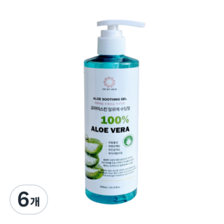 오마이스킨 알로에베라 IOO% 수딩젤 보습 진정, 6개, 300ml