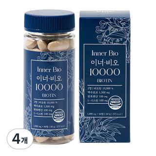 이너비오 여성전용 비오틴 10000, 60정, 4개