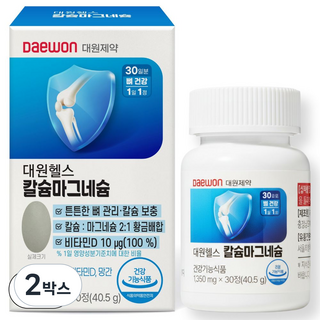 대원제약 칼슘 마그네슘 비타민D 아연 (2:1 황금배합 뼈건강 영양제), 2박스, 30회분