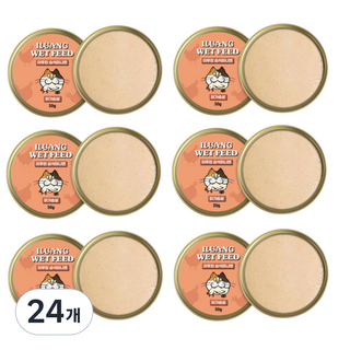 이루앙 고양이 노묘 습식사료 간식 미니캔, 24개, 30g, 닭