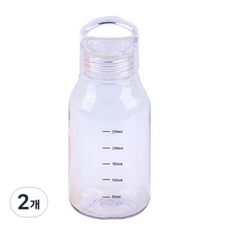 국산 미니 휴대용 물병 물통 보틀 어린이 친환경 에코젠소재 BPA free, 02 에코투명, 2개, 300ml