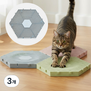 고양이스크래쳐 퍼즐 고양이 장난감 고양이용품, 3개, 파란색