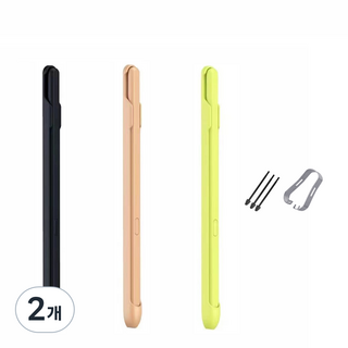 온니르 갤럭시 Z폴드 6 5 4 3 호환 폴드에디션 S펜 터치펜 (펜+수납홀더 세트), 2개, 핑크