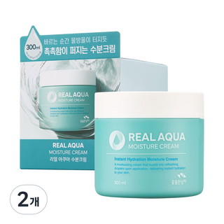 꽃을든남자 리얼 아쿠아 수분크림, 2개, 300ml