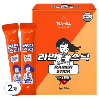 라면 스틱 매운맛, 80g, 2개