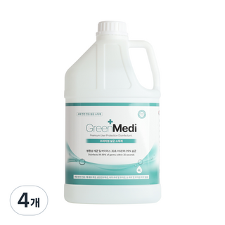 그린메디 고수준 뿌리는 살균소독제, 4개, 4L