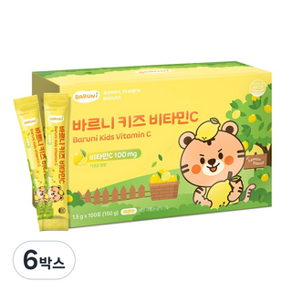 바르니 키즈 비타민C 어린이 청소년, 150g, 6박스