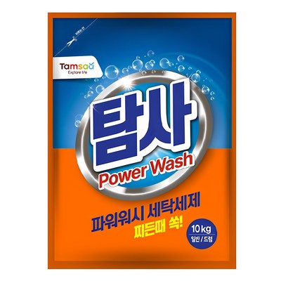 탐사 찬물에서도 강한 파워워시 일반드럼 겸용 분말 세제 리필, 10kg, 1개