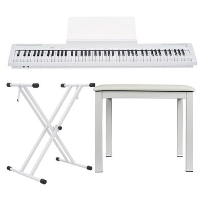 삼익악기 K-POP 디지털피아노 SP-L88 풀패키지, 화이트, 1세트, SP-L88(피아노), SDB-031/WH(의자)
