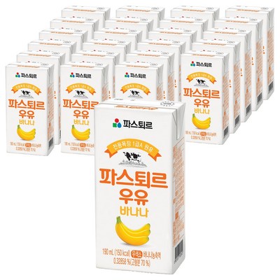 파스퇴르 바나나우유, 190ml, 24개